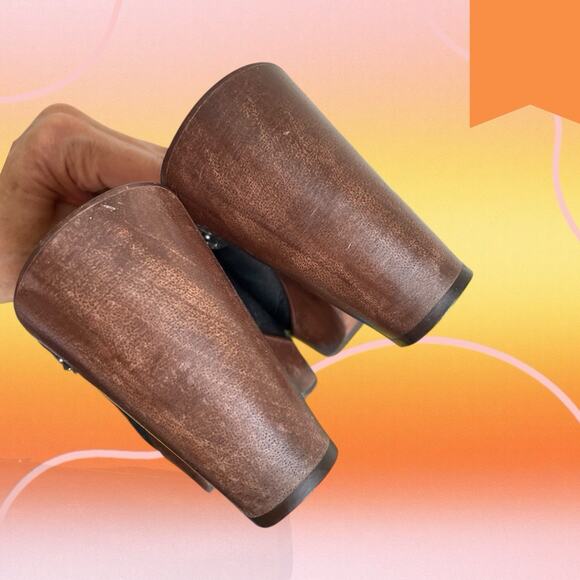 Trask Women’s Black Leather Reese Studded Clog/Mule Heels Boho Western Size 7.5 - Picture 6 of 12